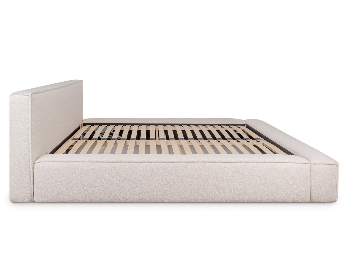 POLSTERBETT Marla Hellbeige 160/200 cm Boucle mit Bettkasten - Beige, Holz/Textil (160/200cm) - wonello