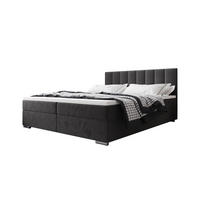 BOXBETT ZILANO 2 mit Matratze H3 und Topper 160x200 Itaka 14 - Grau, Holz/Textil (160/200cm) - Bedante