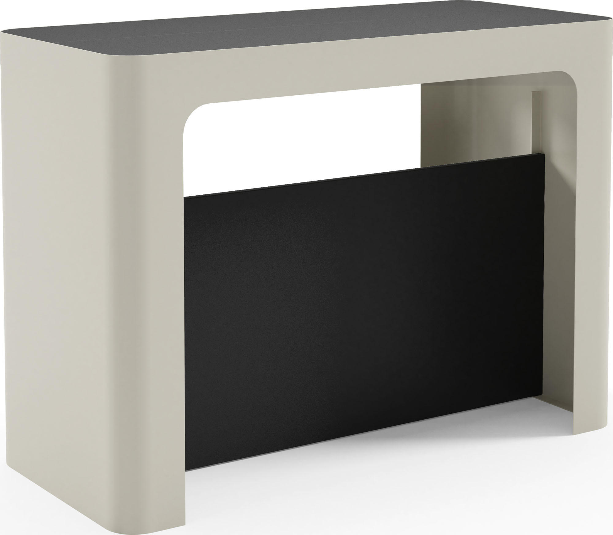 KONSOLENTISCH Envaris rechteckiger ausziehbarer, Schwarz 50-300/110/78 cm - Kaschmir/Schwarz, Holzwerkstoff/Metall (50/110/78cm) - WFL GROUP