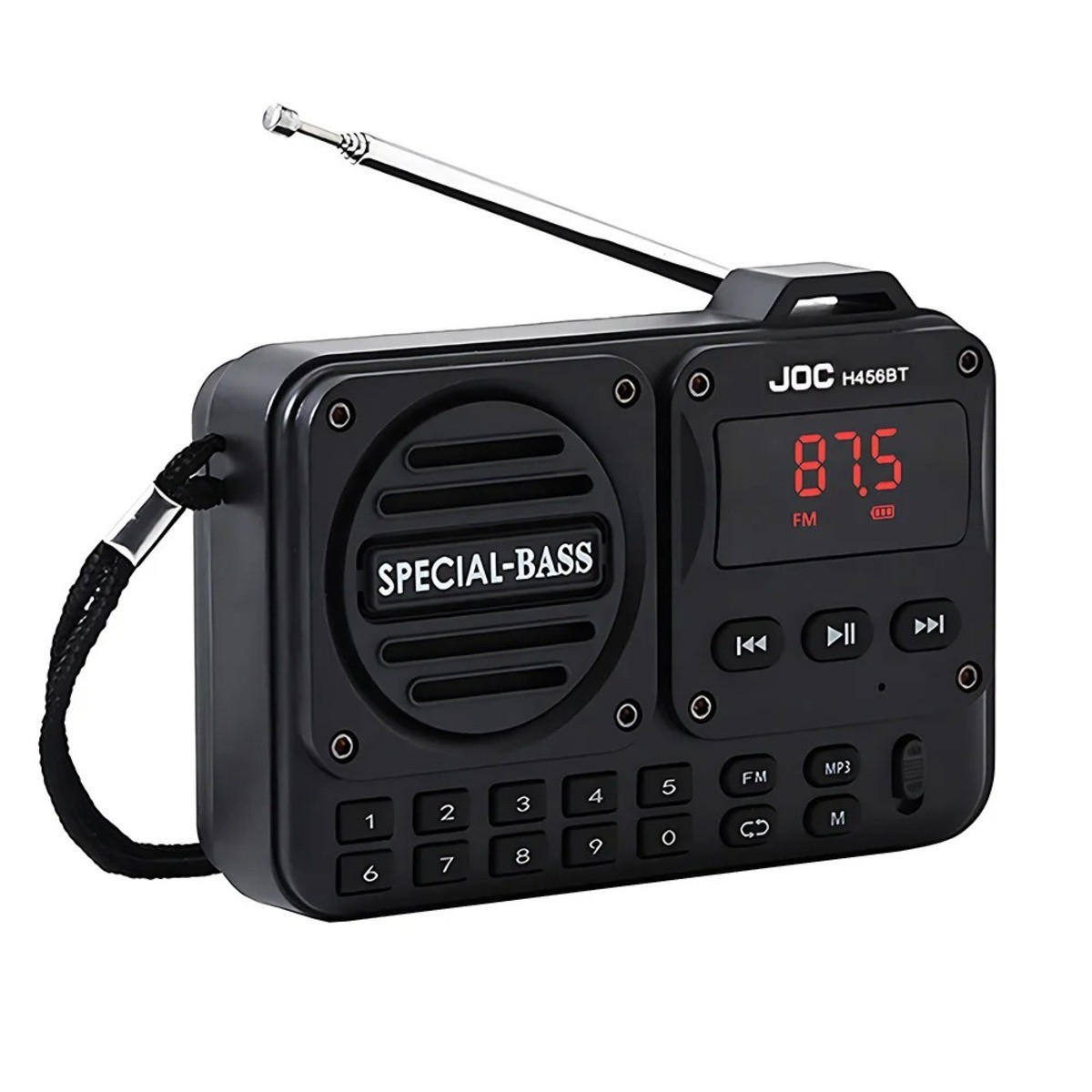 RADIO EMERGENCY 13/4/9 cm - Schwarz, Kunststoff (13/4/9cm) - Authentics