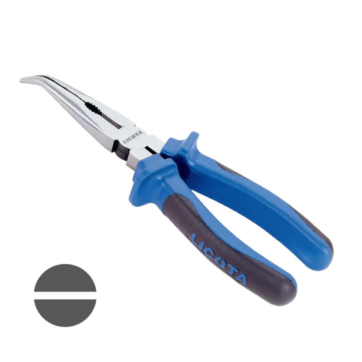 ZANGE Spitz, gewinkelt, 140 mm, mit Schneide - Blau, Metall (20/1/1cm) - BONI-SHOP