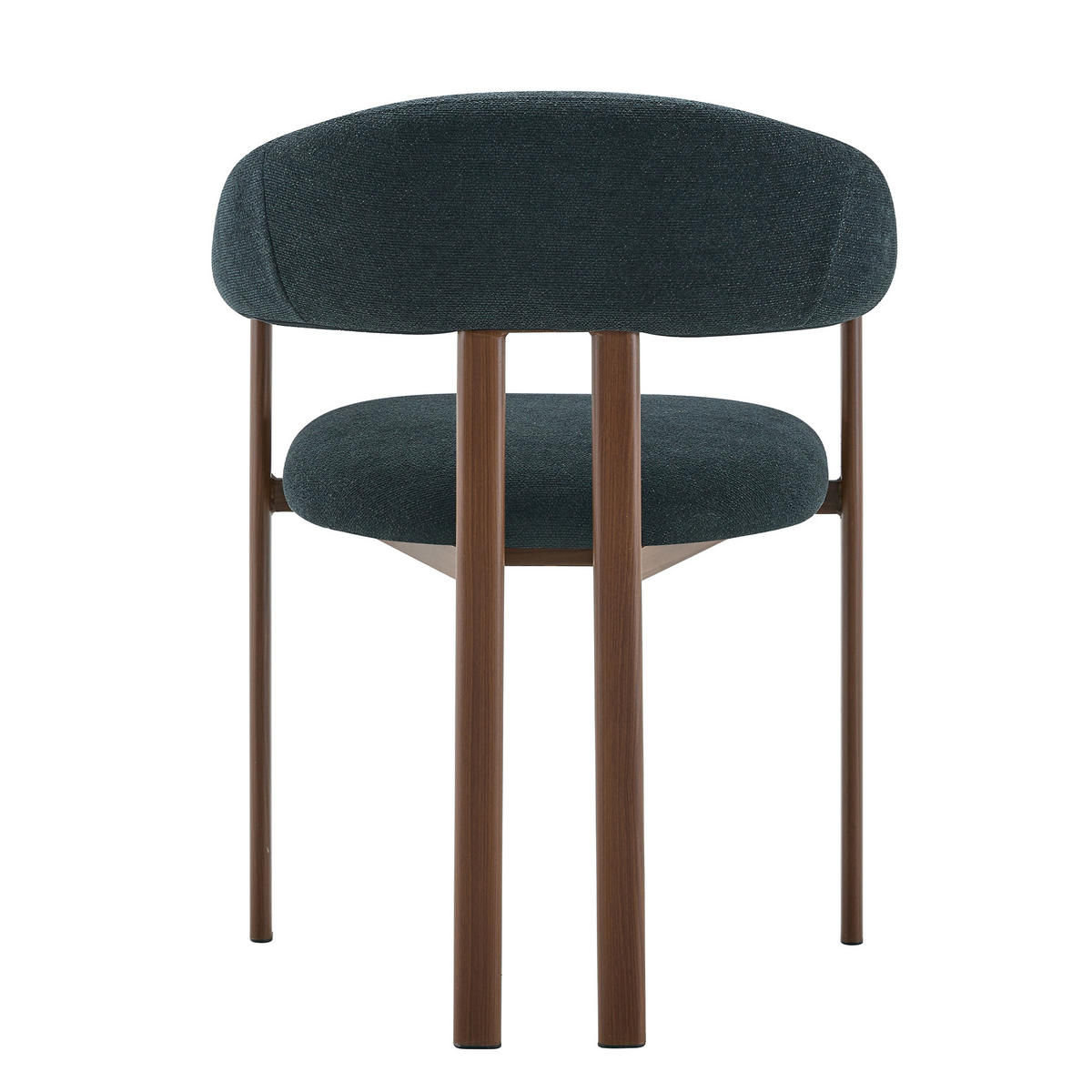ESSZIMMERSTUHL 2ER-SET aus Stoff mit Metallbeinen, ergonomisch gepolstert im Fass-Design - Schwarz, Textil (60/80.5/57.5cm) - Urban Meuble