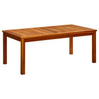 COUCHTISCH mit Latten-Tischplatt, 110/60/45 cm, aus Massivholz Akazie - Braun, Holz (110/60/45cm) - vidaXL