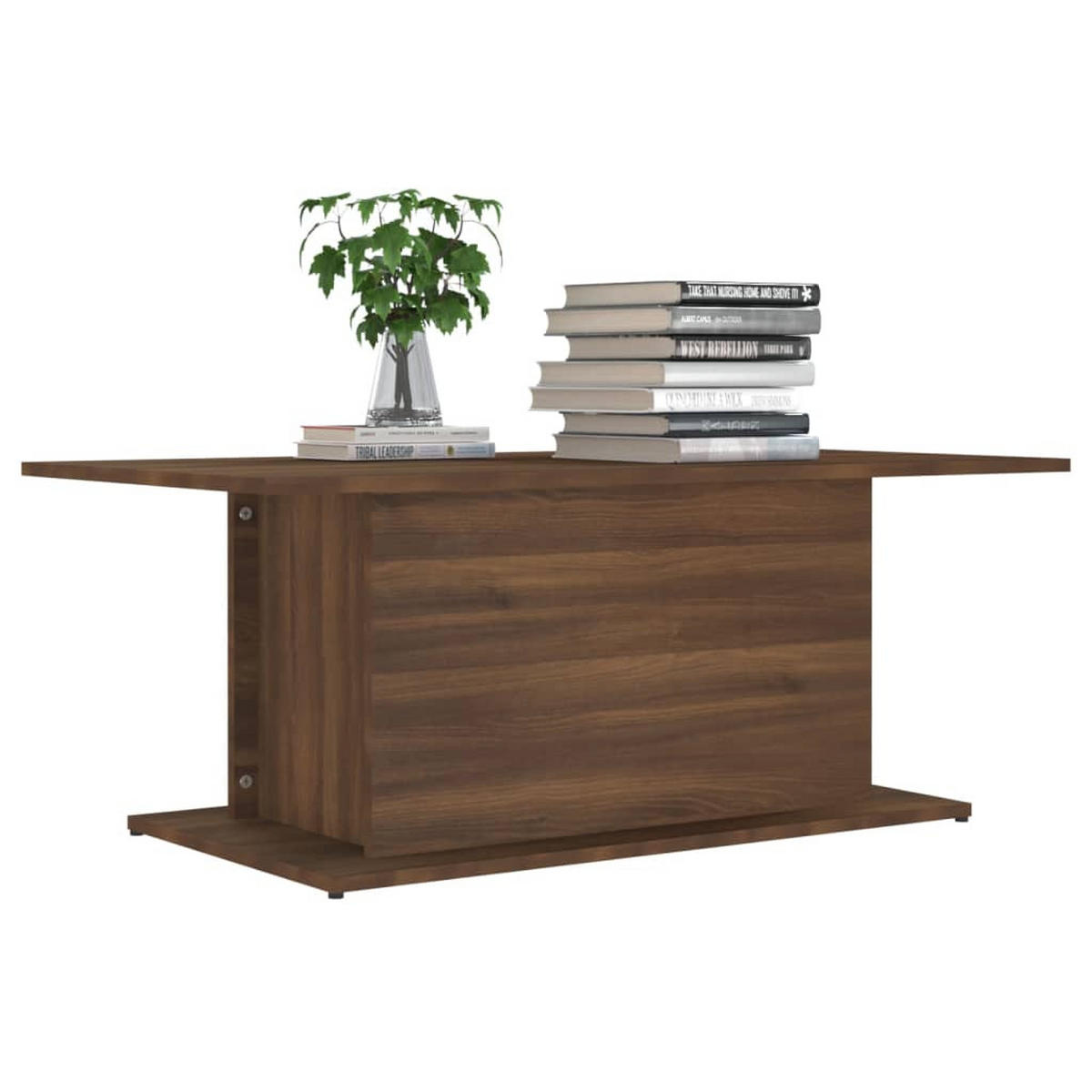 COUCHTISCH Braun Eiche 102x55,5x40 cm Holzwerkstoff - Braun, Holzwerkstoff (102/55.5/40cm) - furnicato