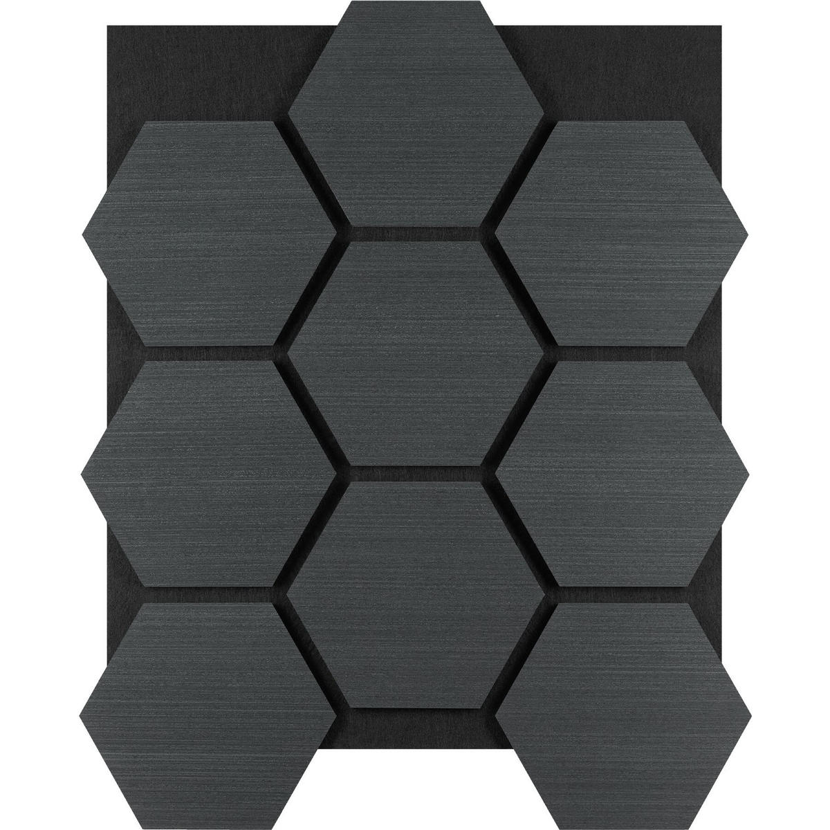 AKUSTIKPANEELE Sonic Shield, je 76 x 62 x 1,8 cm, Größe flexibel anpassbar, Eiche schwarz - Schwarz, Holz (62/1.8/76cm) - tectake
