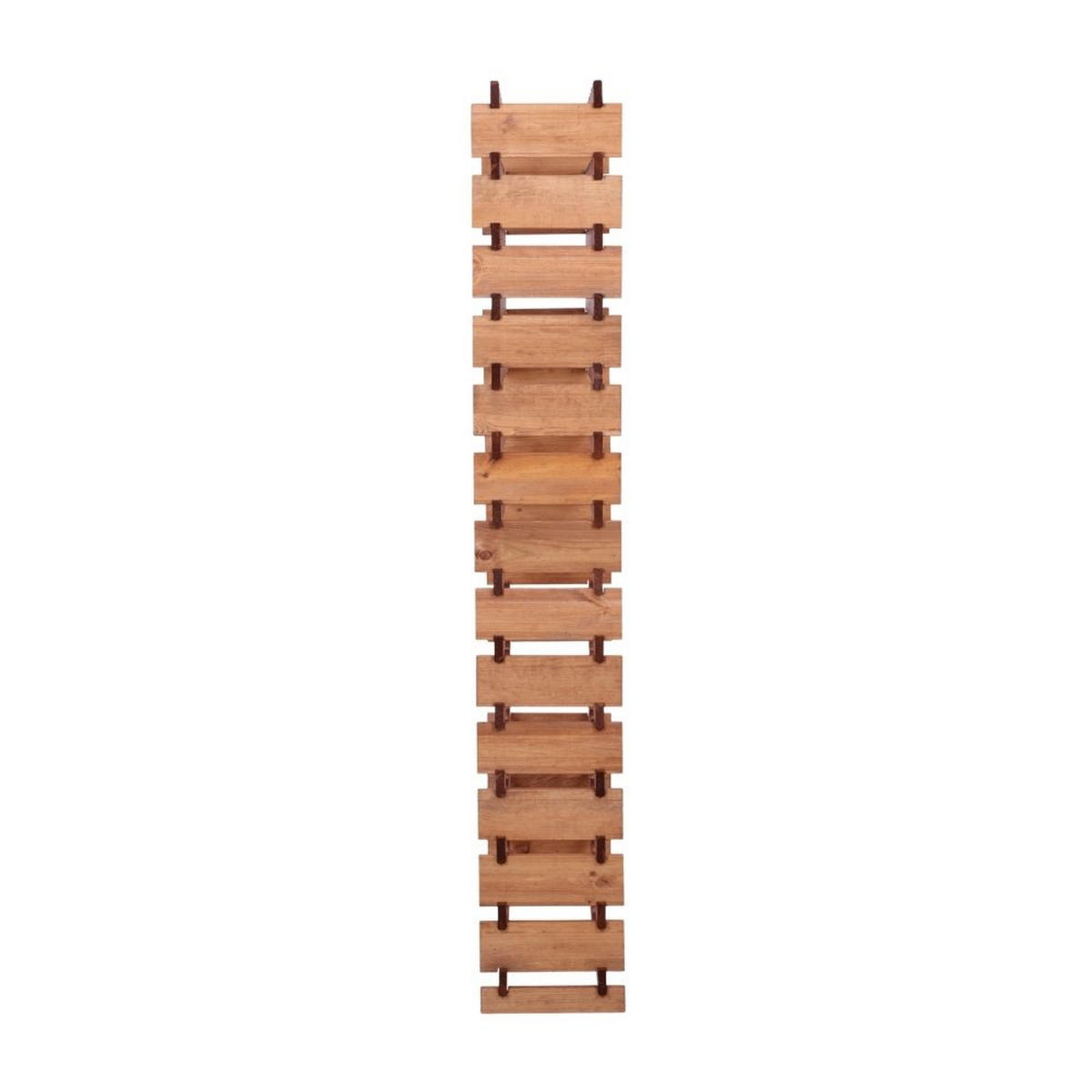 WEINREGAL VINOTECA FLEX PRO HxBxT 191x65x28cm 84 Flaschen auf 14 Ebenen Braun geölt - Braun, Holz (65/191/28cm) - PROREGAL