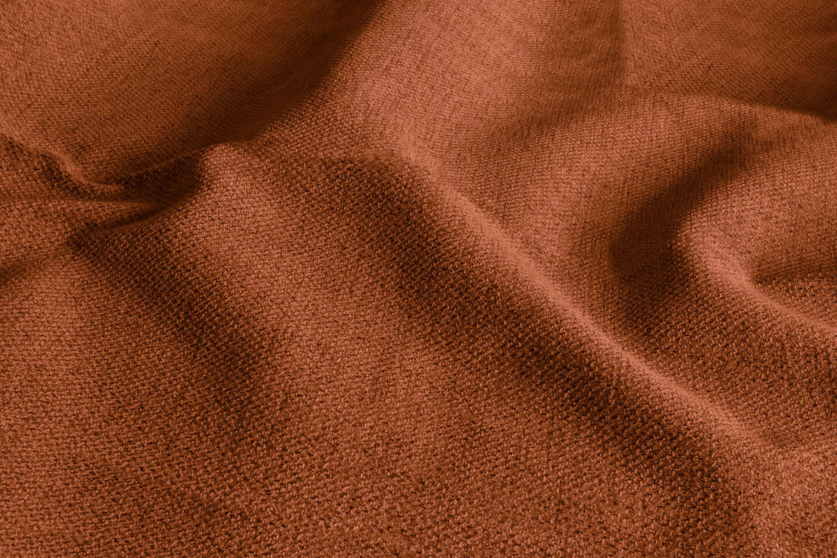 SOFA VERONA 3-Sitzer, Orange - Schwarz/Orange, Holz/Textil (224/83/110cm) - Courtois Laville