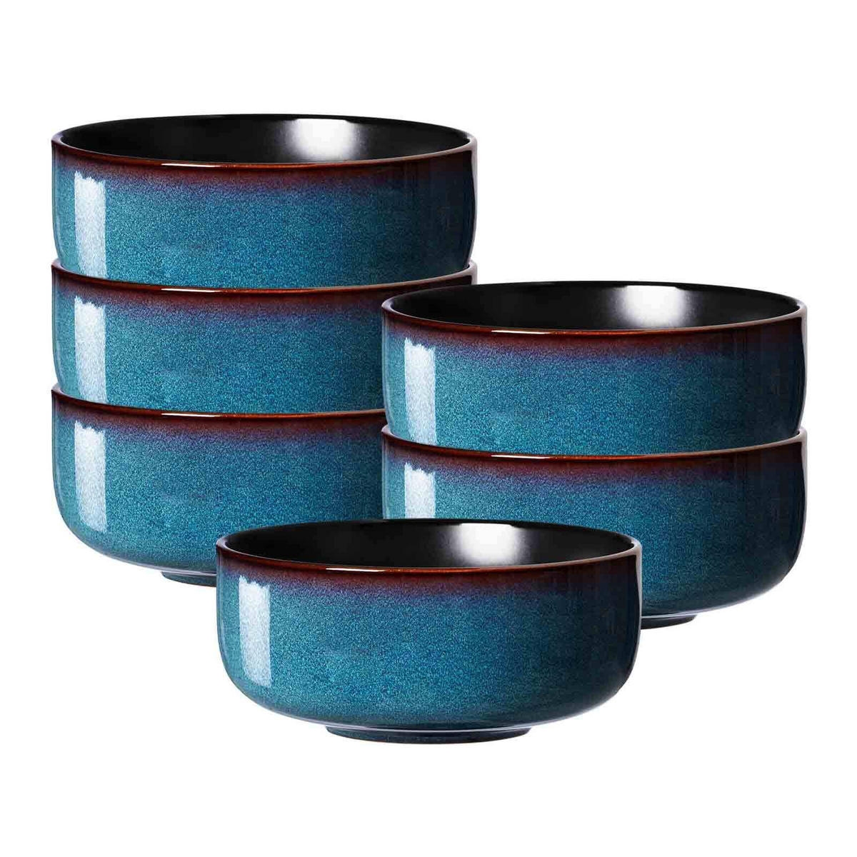 MÜSLISCHALEN Bali blau ø 14,5 cm 6er Set - Blau, Keramik (14.5cm) - Ritzenhoff Breker