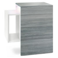 NACHTTISCH Queens Front in Avola-Anthrazit - Anthrazit, Holzwerkstoff (60/63/36cm) - Vladon