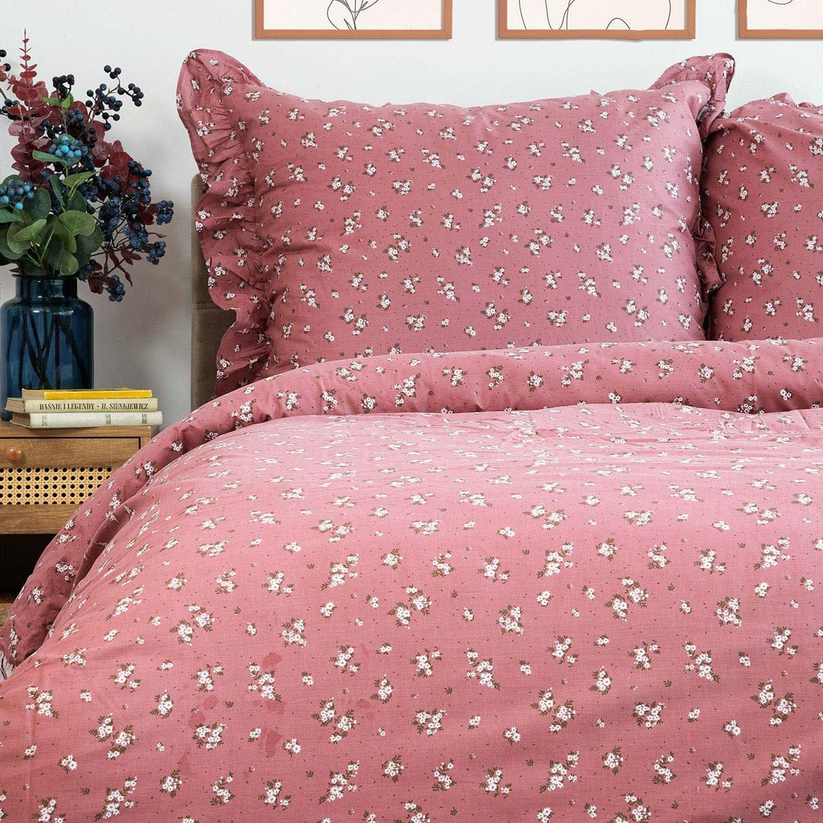 BETTWÄSCHE Mirya Baumwolle rosa 220/200 cm - Rosa, Textil (220/200cm) - Homla