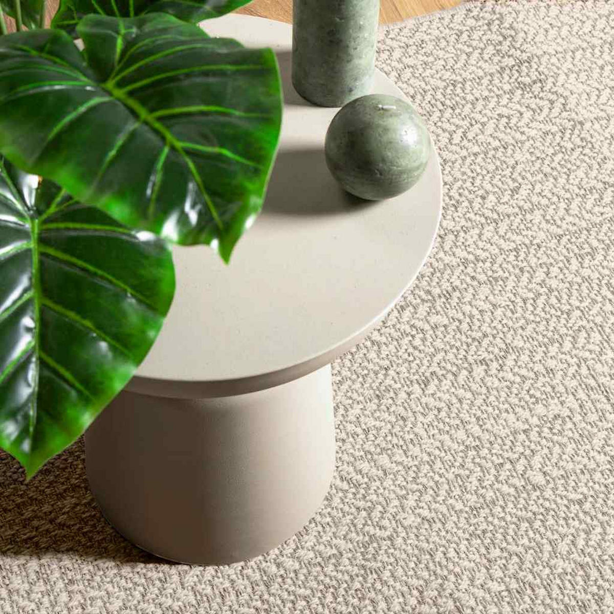 TEPPICH Zizur Creme 240/240 Cm Jute-Optik Indoor Und Outdoor - Creme, Kunststoff (240/240cm) - vidaXL