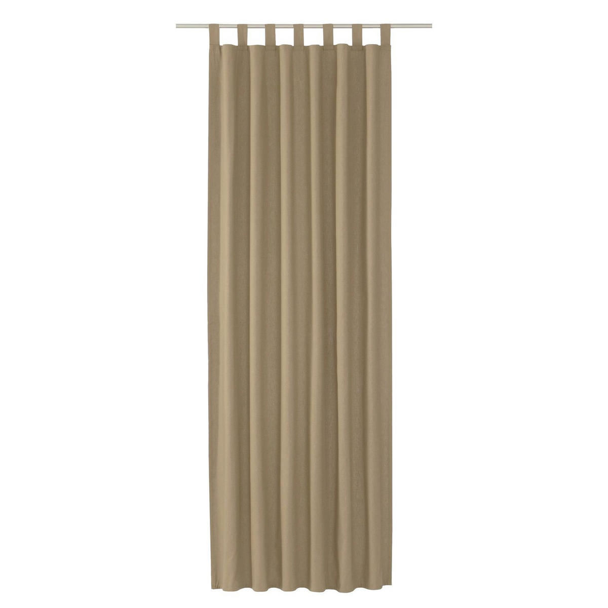 SCHLAUFENVORHANG IM UNI DESIGN DOVE Blickdicht - Beige, Textil (140/0.5/255cm) - Tom Tailor
