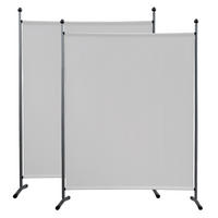 PARAVENT 2 Stück 1-tlg. 150x190 cm Weiß - Weiß, Metall (150/190cm) - QUICK STAR