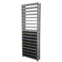 WEINREGAL VINOTECA FLEX PRO HxBxT 247x84x28cm 144 Flaschen auf 18 Ebenen Grau - Grau, Holz (84/247/28cm) - PROREGAL