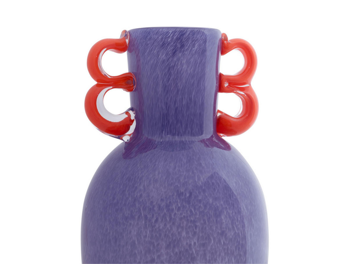 VASE Fiesta 14/14/30 cm - Lila, Glas (14.5/30cm) - Present Time