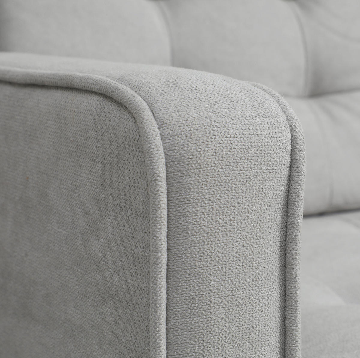 SOFA 2-Sitzer mit Stauraum 117 cm Samtoptik Hellgrau - Hellgrau, Holzwerkstoff (117/78/62cm) - Meubliv