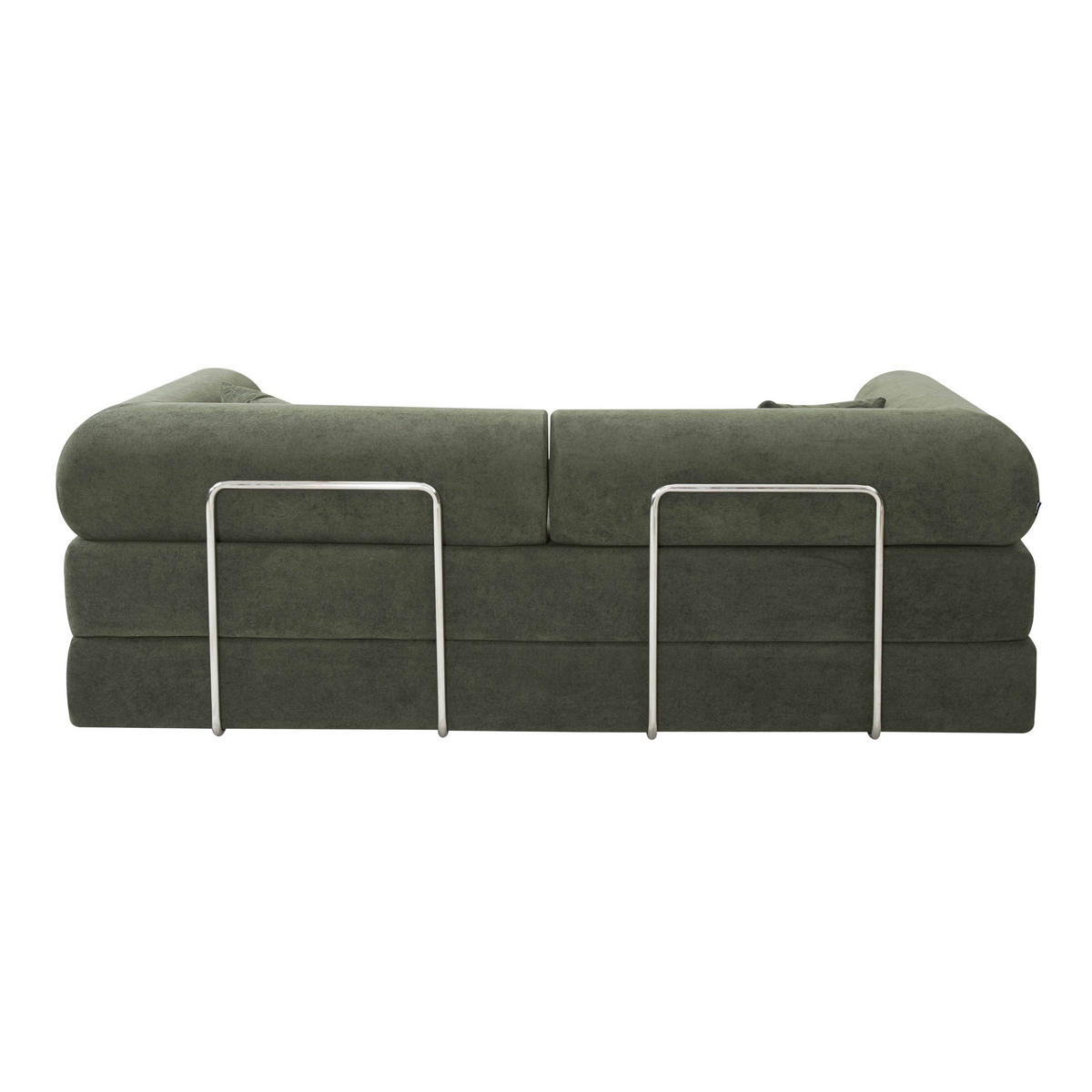 SCHLAFSOFA mit 2 Sitzplätzen, Grün - Grün, Textil (204/67/102cm) - Oviala