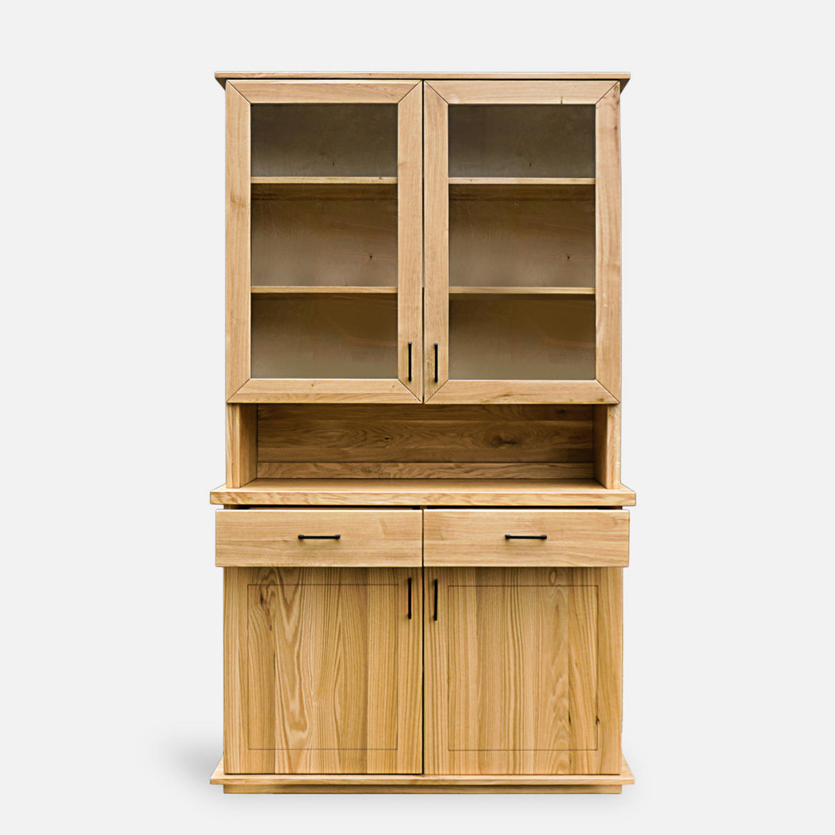 HOLZVITRINE für Wohn- und Esszimmer MONTE - Eichefarben, Holz (120/210/45cm) - Rawood Furniture