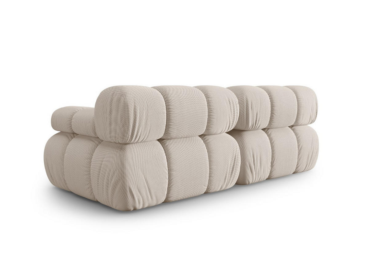 SOFA modular Bellis aus 3D-Stoff leichtes beige 2 Sitzplätze - Creme, Textil (94/70/188cm) - Micadoni