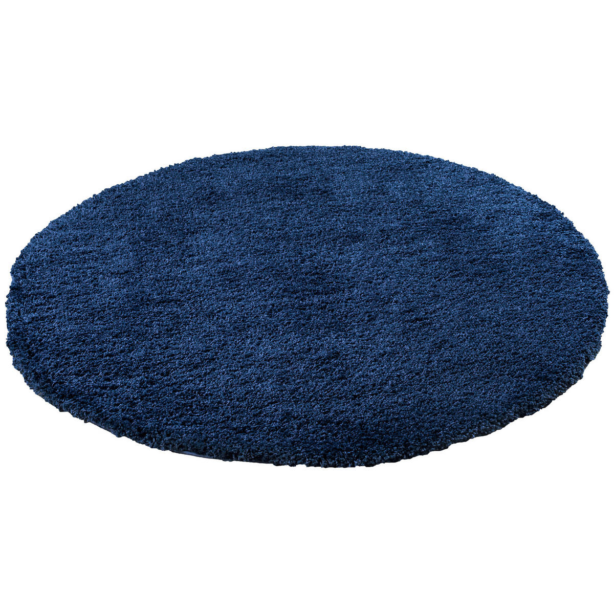 HOCHFLOR LANGFLOR SHAGGY TEPPICH LUXURY RUND - Dunkelblau, Textil (80/80cm) - Pergamon