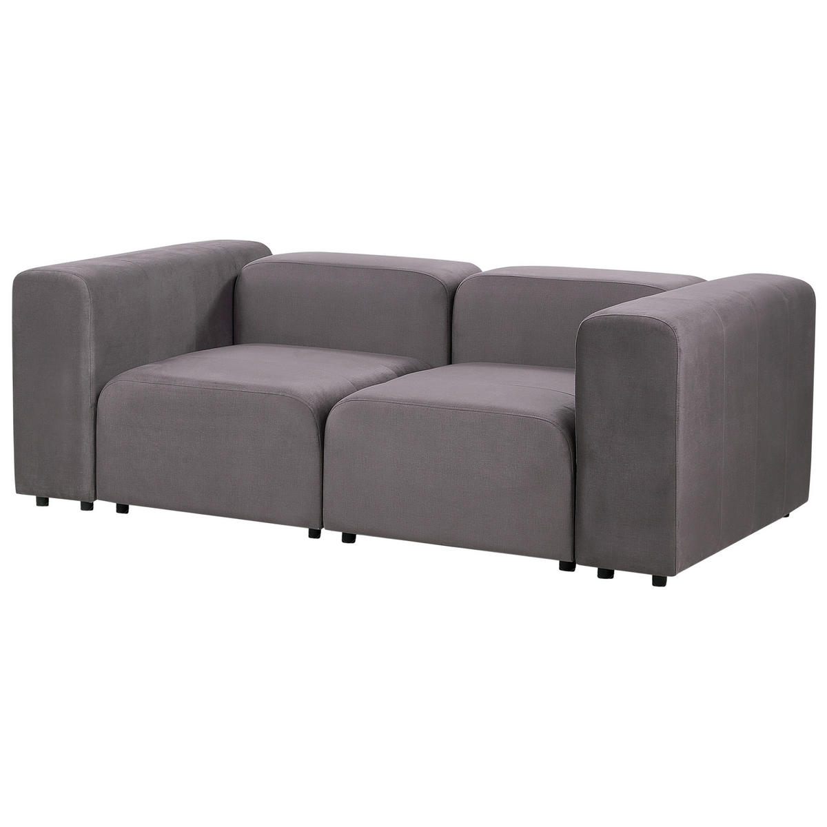 2-SITZER-SOFA Samtstoff dunkelgrau Falsterbo - Dunkelgrau, Textil (204/70/105cm) - Beliani