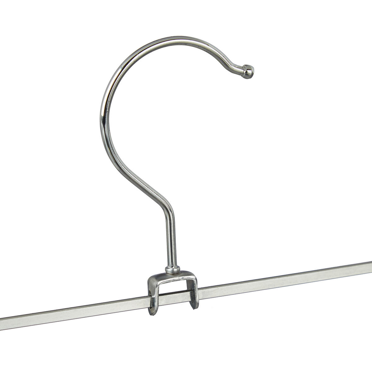 SET obešalnikov za hlače - srebrne barve, kovina/umetna masa (35.5/9/2.5cm) - Relaxdays