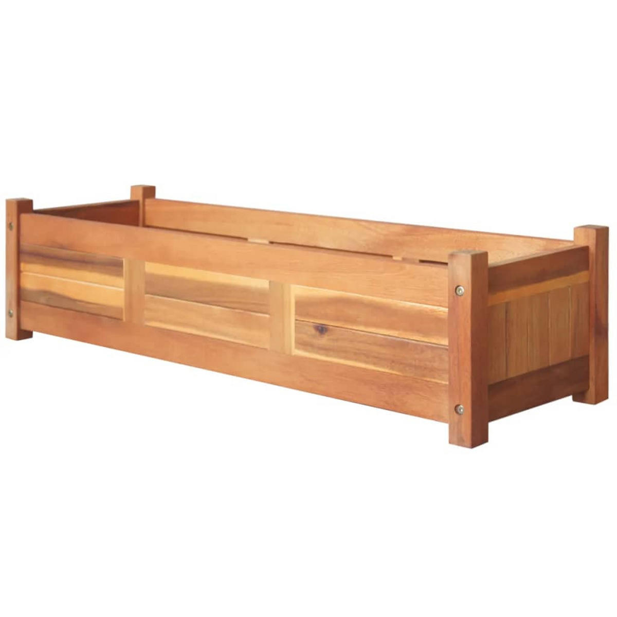 GARTEN-HOCHBEETE 2 Stk. Akazienholz 100x30x25 cm - Braun, Holz (100/25/30cm)