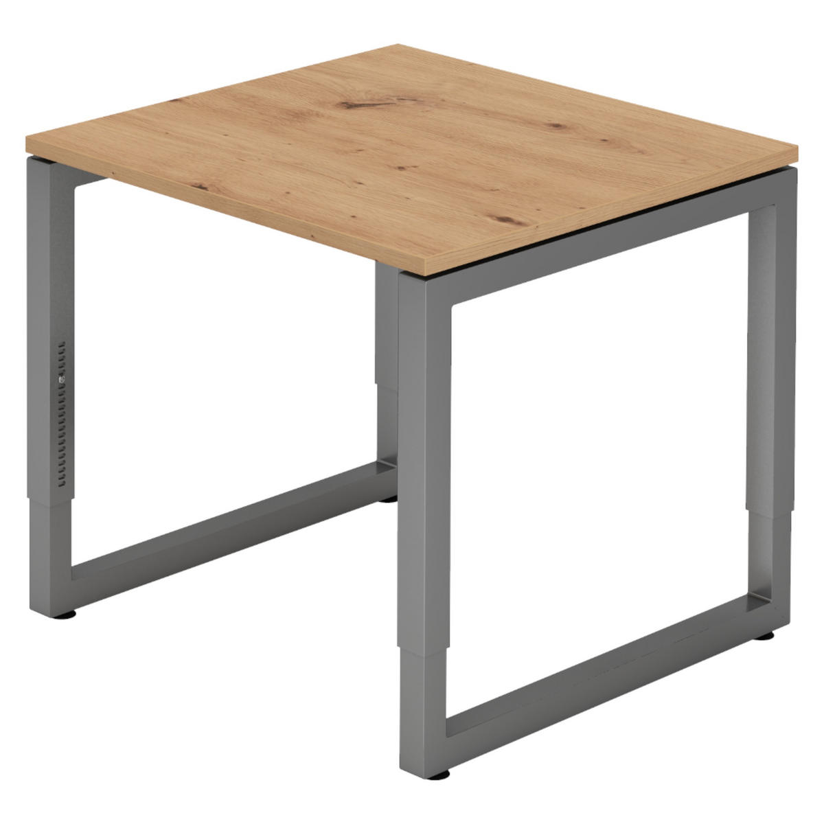 SCHREIBTISCH Serie-R 80/80/74 cm in Wildeiche/Graphitfarben - Wildeiche/Graphitfarben, Holzwerkstoff (80/80/74cm) - bümö