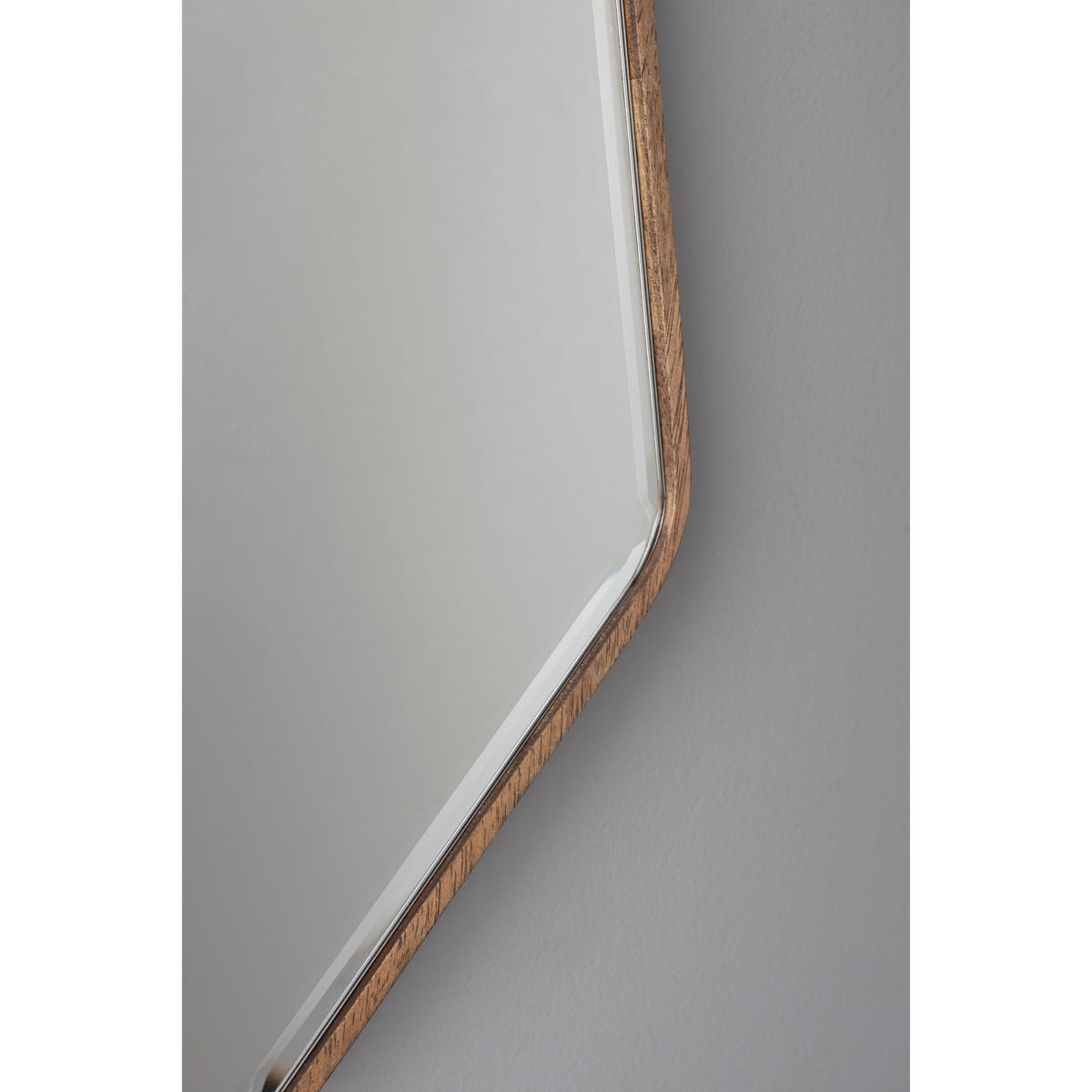 WANDSPIEGEL Basil Asymmetrische Form - Braun, Holz (39.5/90/3cm) - Dutchbone