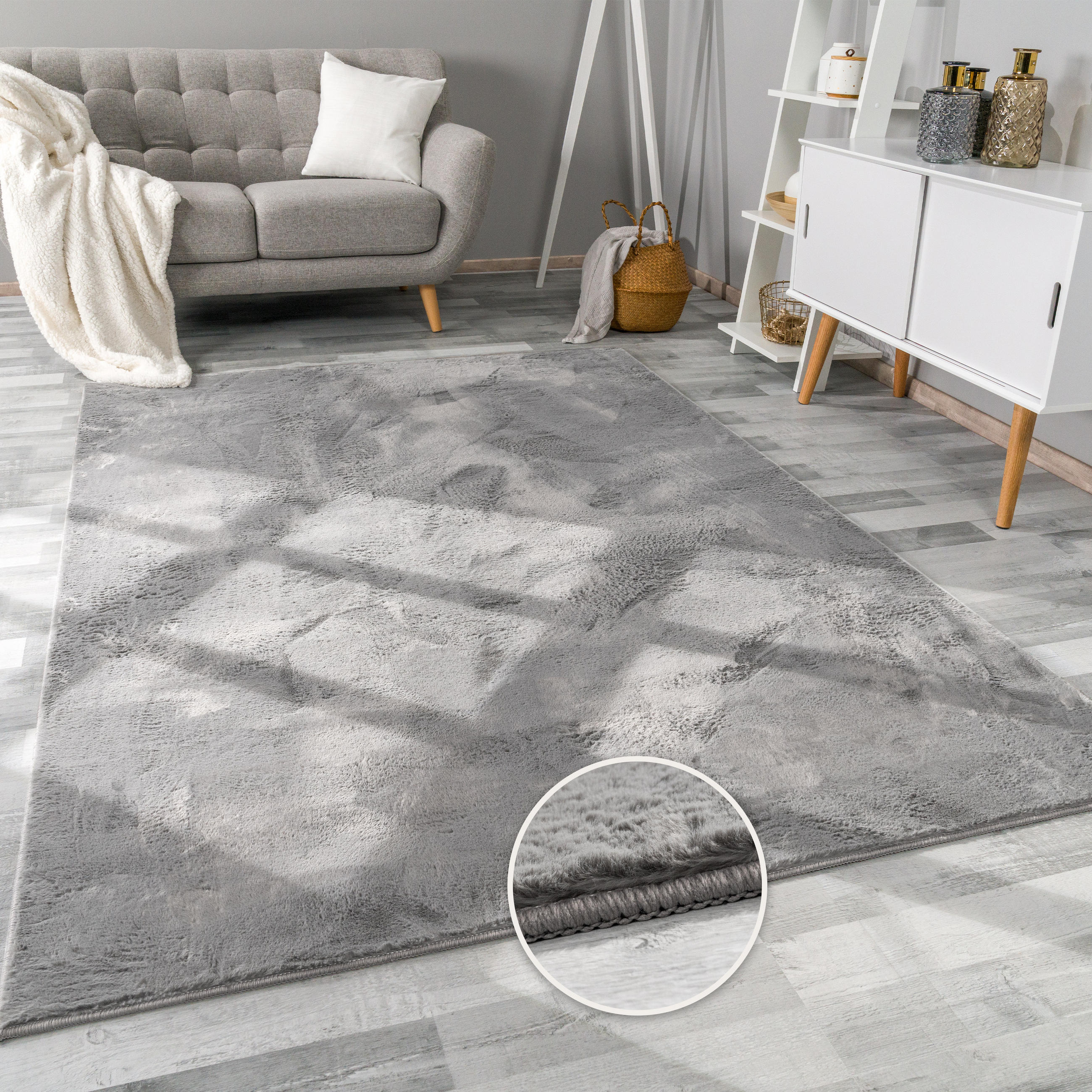 HOCHFLORTEPPICH 80/300 cm Soft 380 - Anthrazit, Textil (80/300cm) - Paco Home