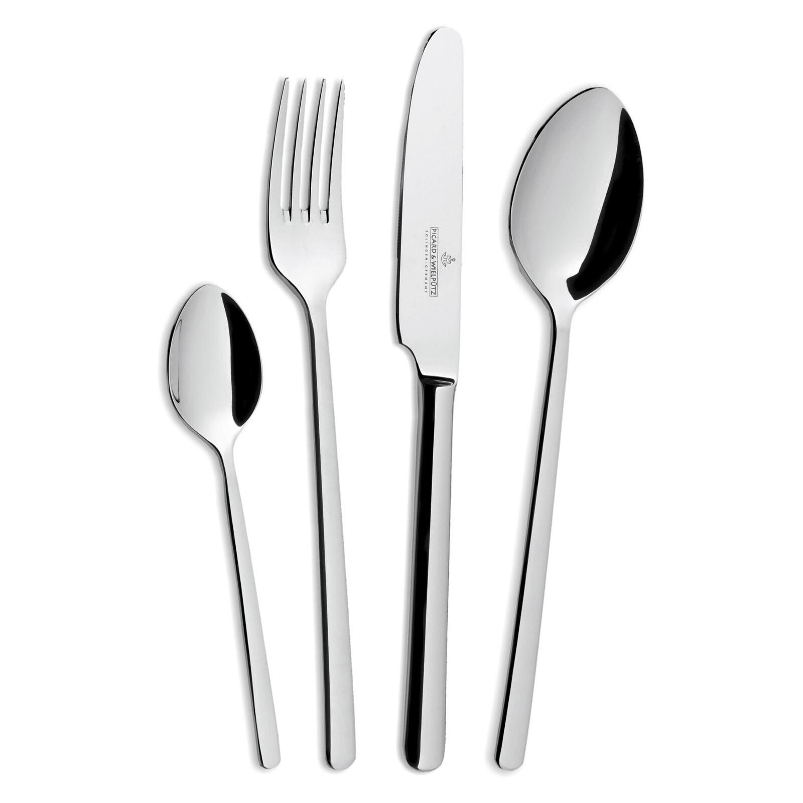 TAFELBESTECK Ventura silber 24er Set - Silberfarben, Metall - Picard & Wielpütz