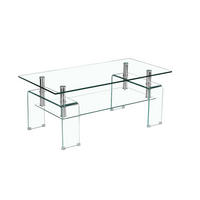 COUCHTISCH Transparent 100/55/45 cm aus Glas - Klar, Glas (55/100/45cm) - PANGIVO