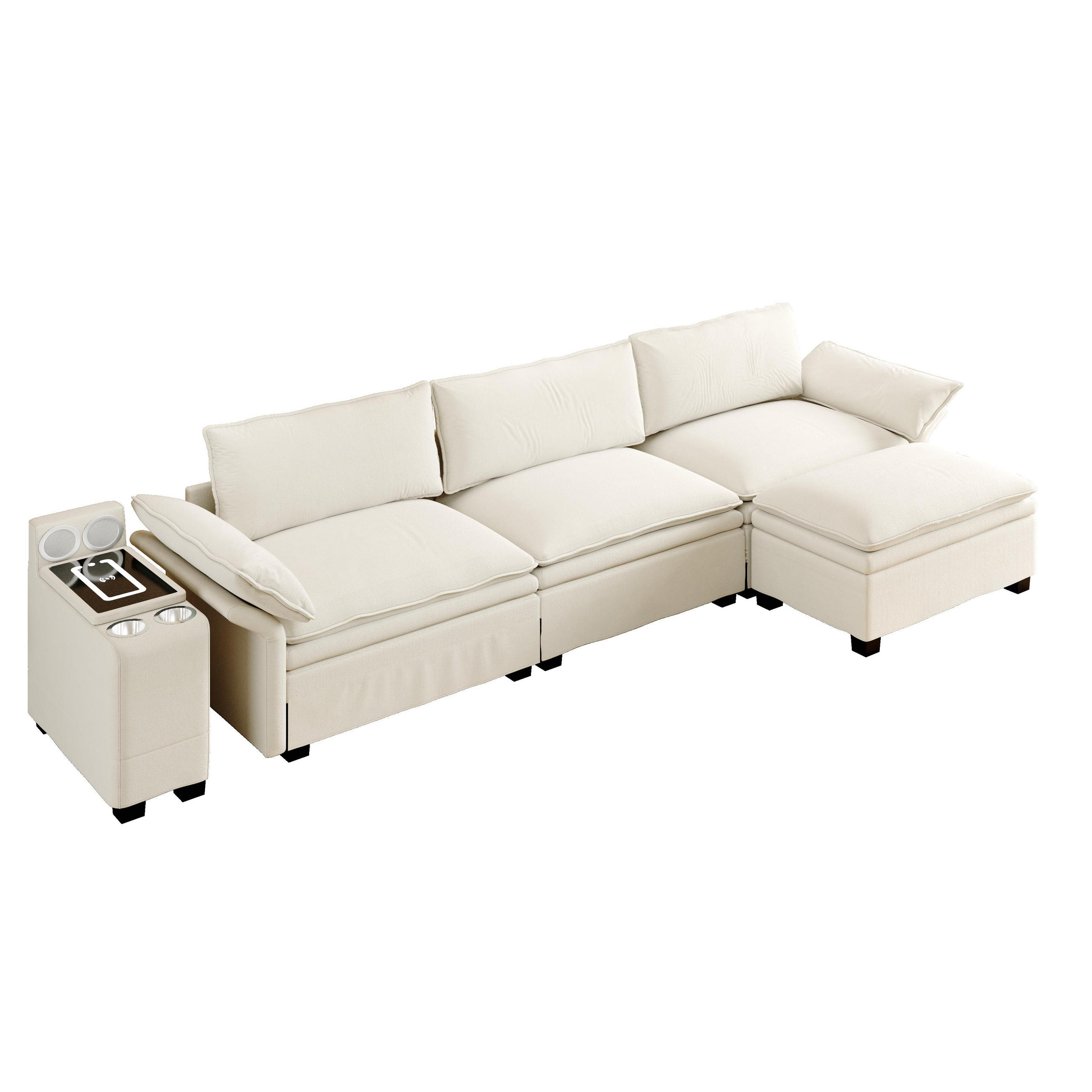 ComfortXL Ecksofa Beige 315x70 cm
