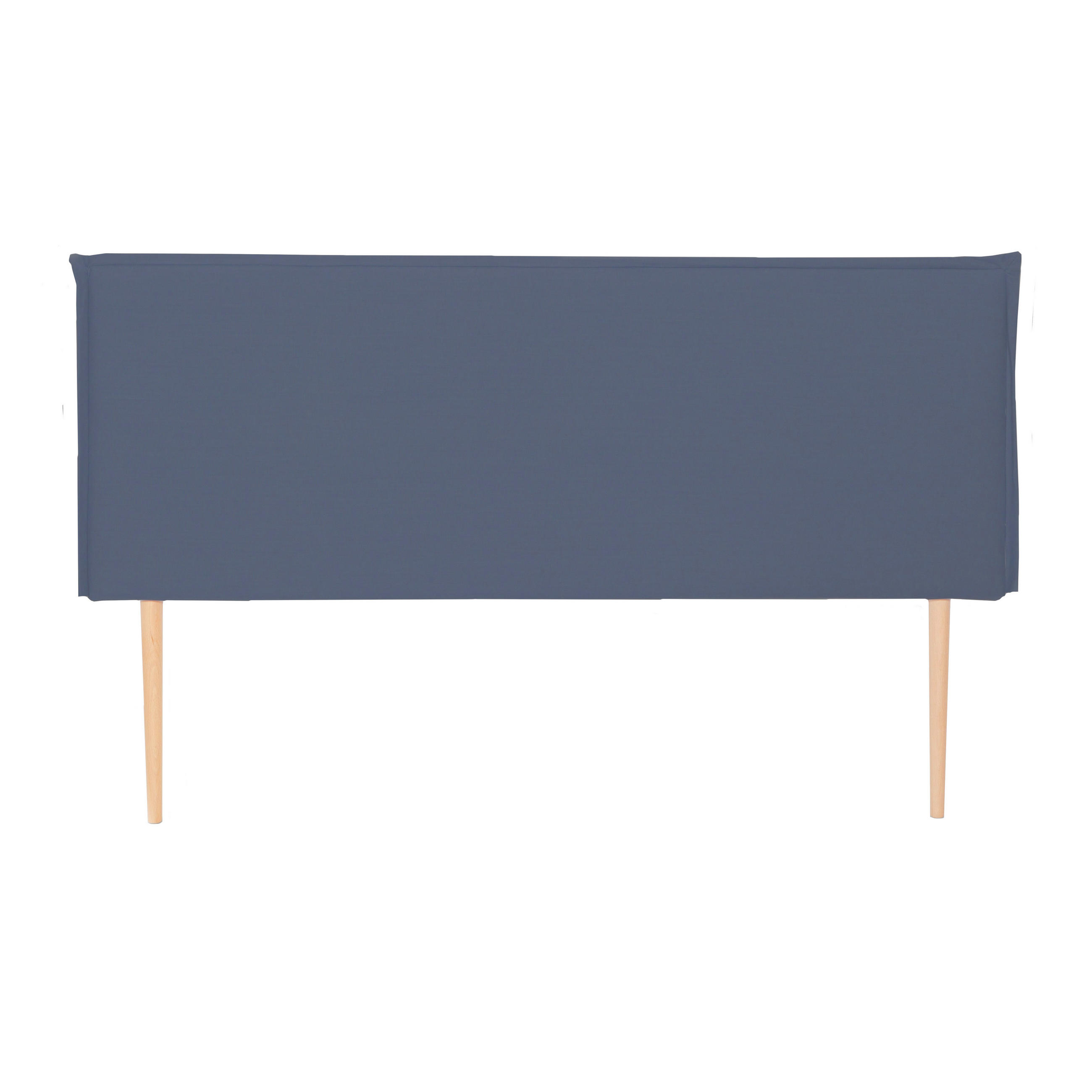 KOPFTEIL Gepolstertes aus 100% Leinenstoff Blau 145/100/8 cm EDMOND - Blau, Textil (145/100/8cm) - RNT By Really Nice Things