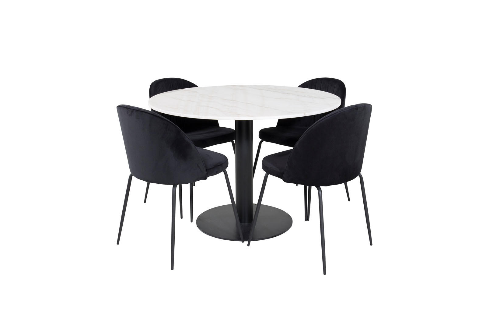 TISCHGRUPPE Schwarz - Schwarz, Holzwerkstoff (106/75/106cm) - ebuy24