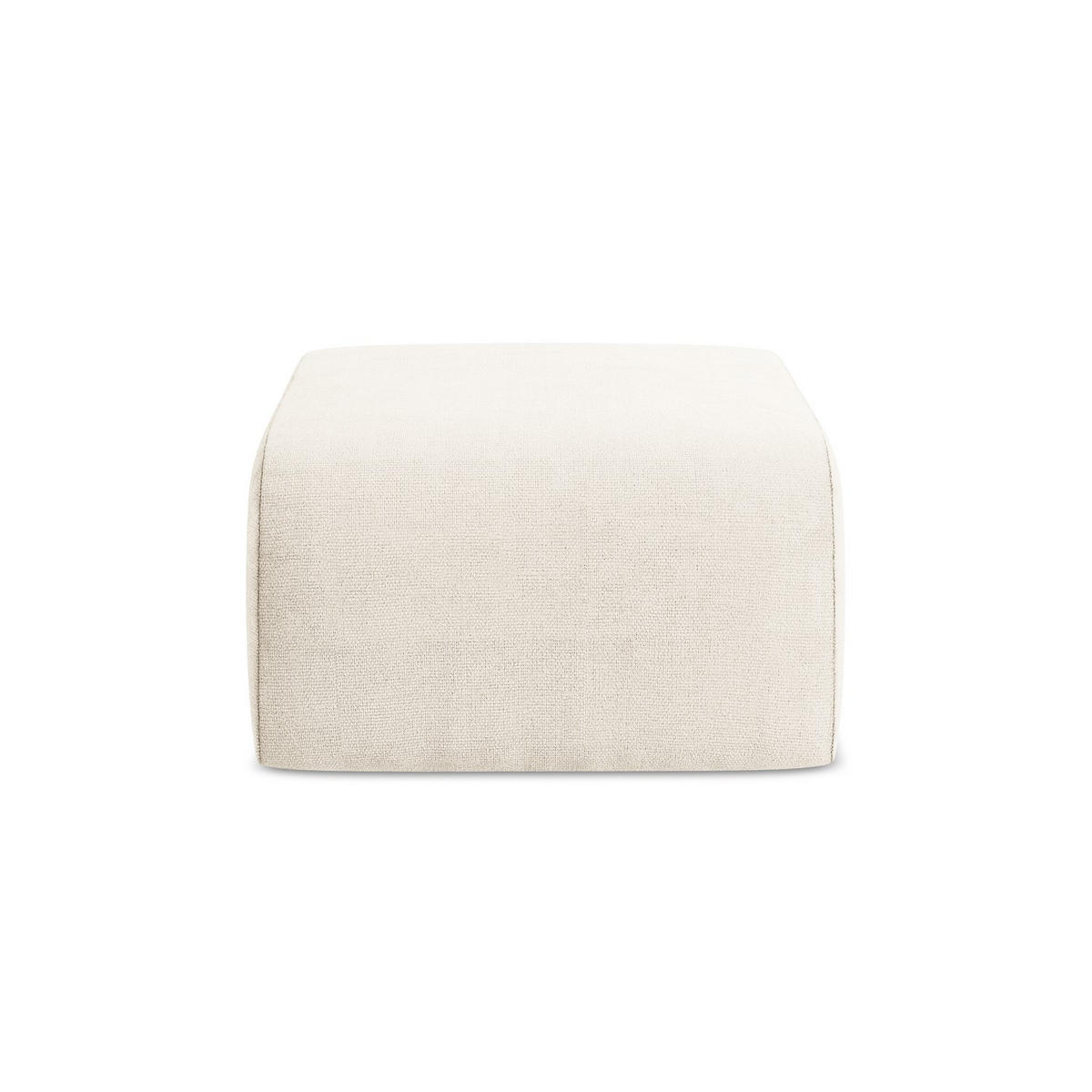 POUF Chenille Stoff Beige - Creme/Schwarz, Holzwerkstoff/Kunststoff (72/42/94cm) - LaMiaSofa