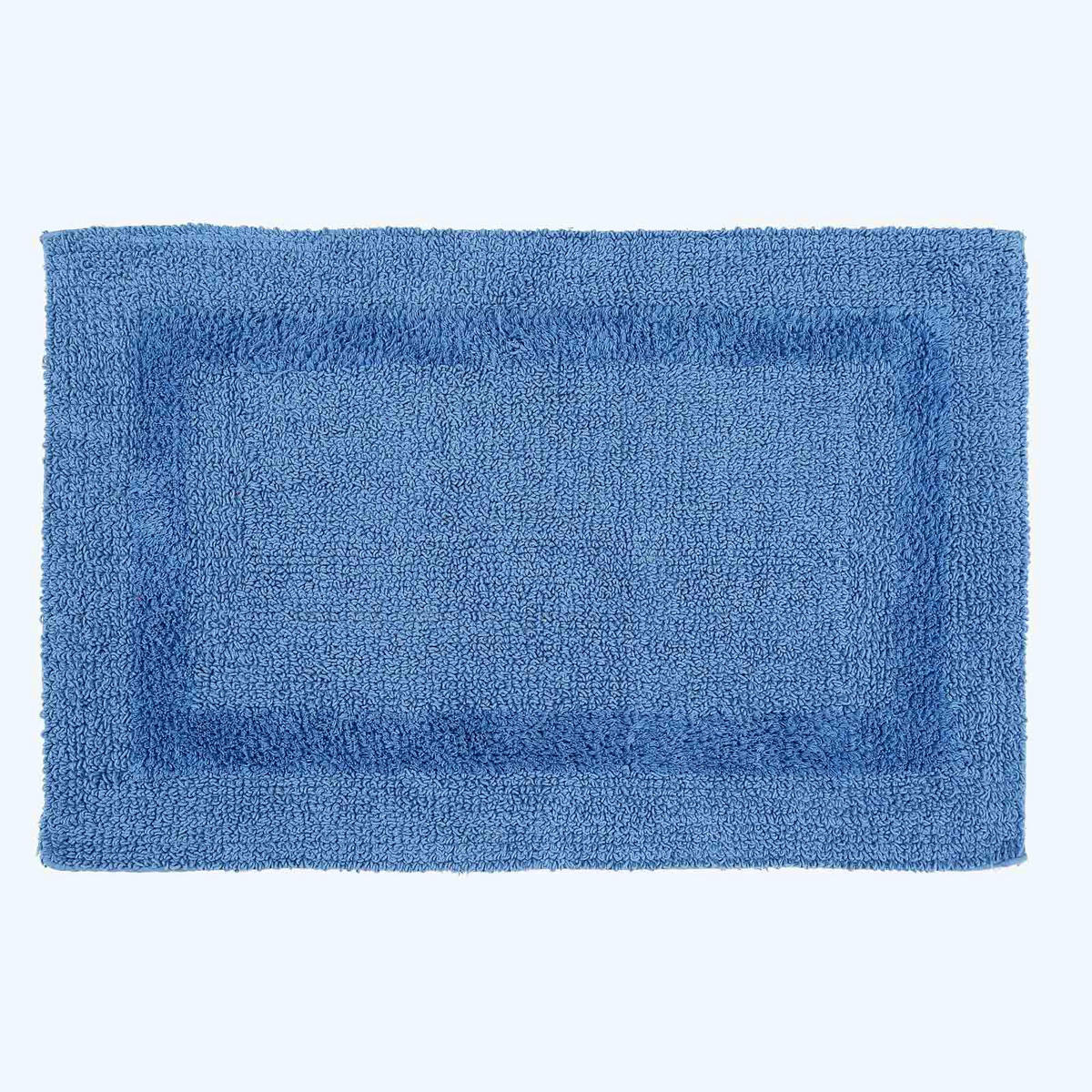 BADGARNITUR 2-teilig, Badematte & WC-Vorleger, wendbar - Blau, Textil (50/80cm) - Homescapes