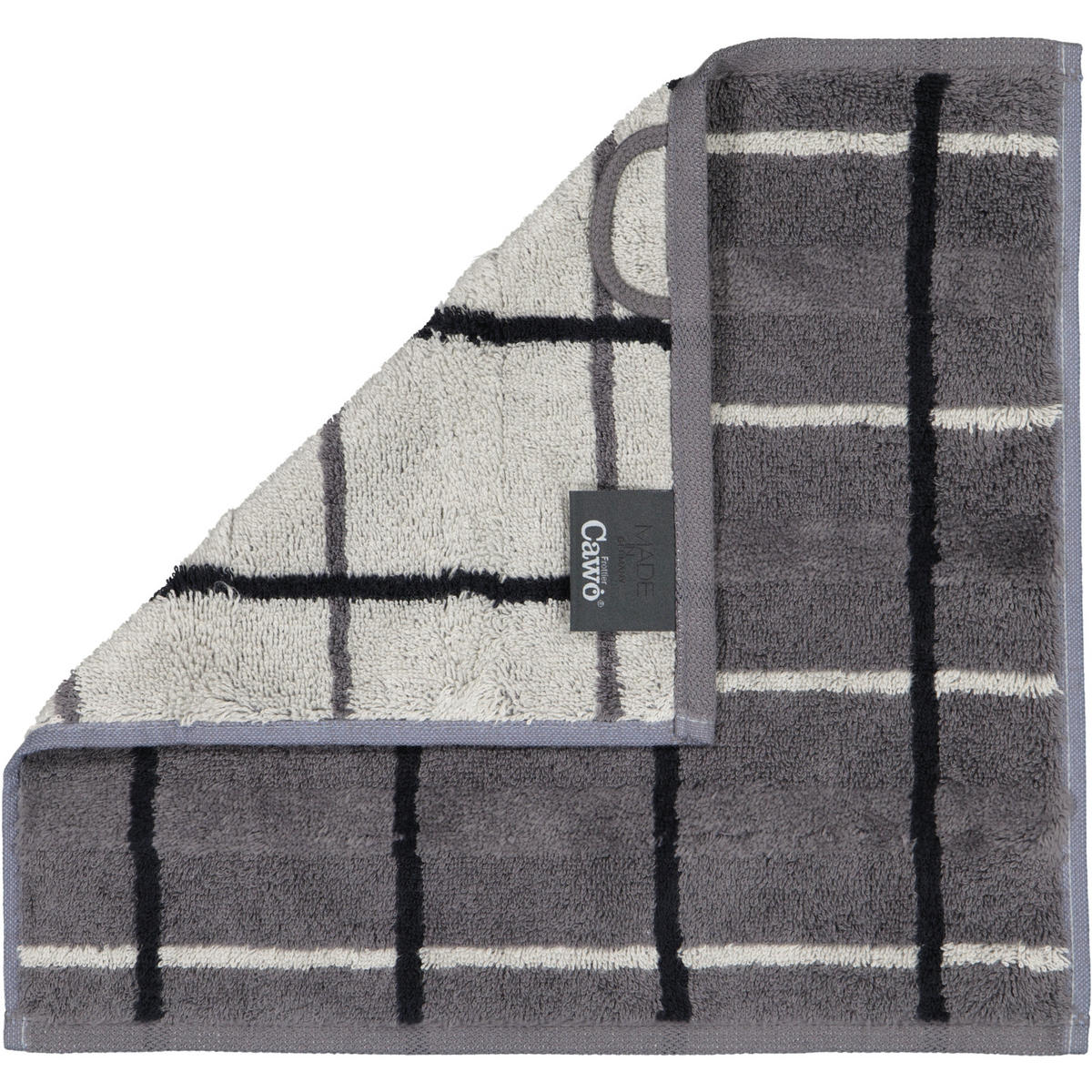 HANDTÜCHER NOBLESSE SQUARE 1079 ANTHRAZIT - 77 - Grau, Textil (30/30cm) - Cawoe