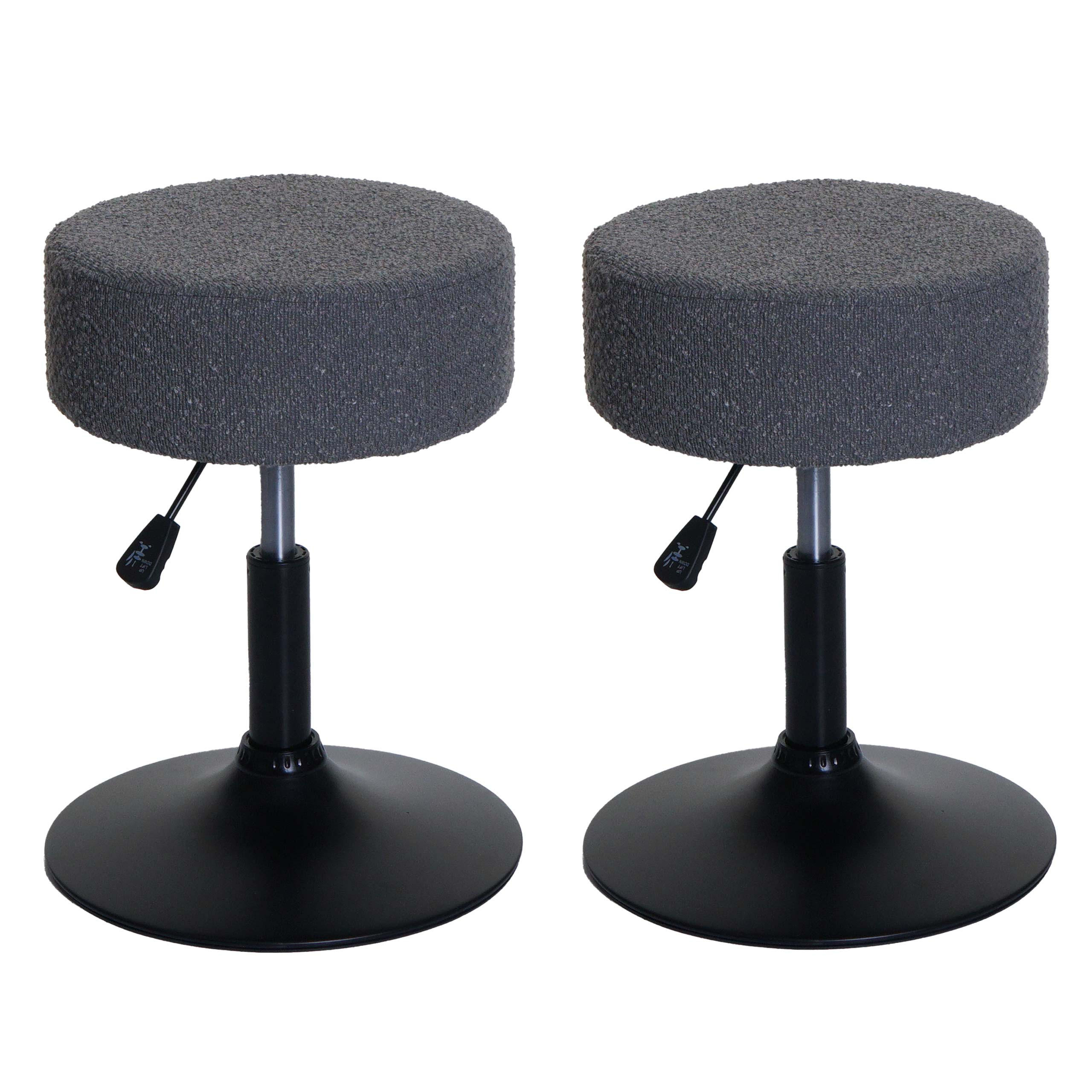 HOCKER Grau 2er-Set - Grau, Textil (37/57/37cm) - MCW