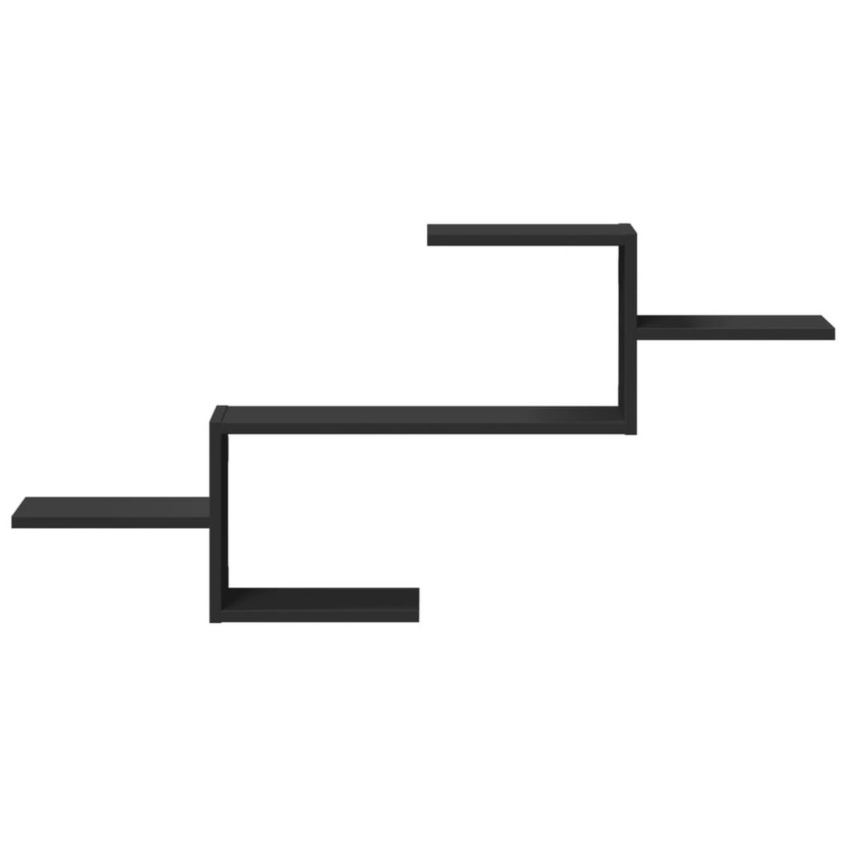 WANDREGAL 104/15/49 cm aus Holzwerkstoff Schwarz - Schwarz, Holz (104/49/15cm) - vidaXL