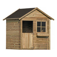 KINDERSPIELHAUS Coccinelle Braun - Braun, Holz (126/158/112cm) - Habitat Garten