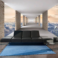 SELBSTKLEBENDE FOTOTAPETE 441/315 cm - Blau/Gelb, Kunststoff/Textil (441/1cm) - KUNSTLOFT