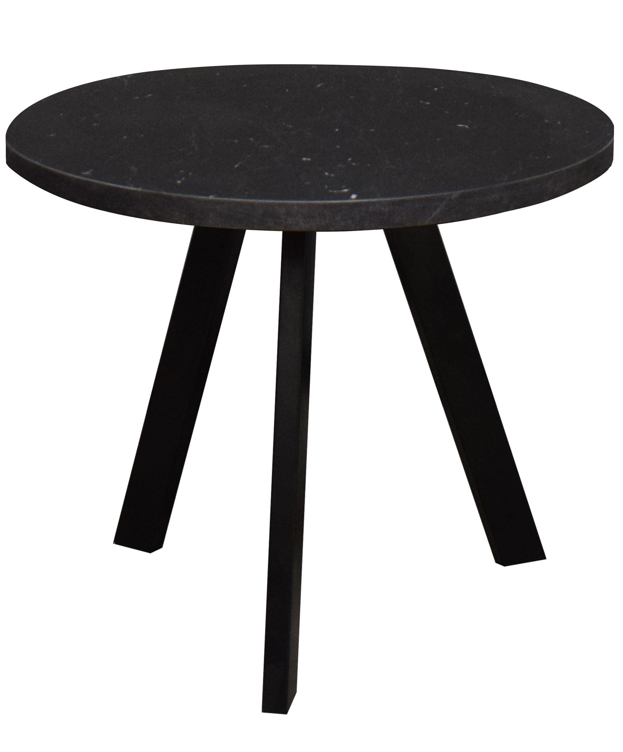 COUCHTISCH Rund Elesa 1 60x51x60 Holzwerkstoff Schwarz/Keramik schwarz - Schwarz, Holzwerkstoff (60/60/51cm) - 58aufmkessel