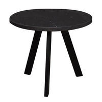 COUCHTISCH Rund Elesa 1 60x51x60 Holzwerkstoff Schwarz/Keramik schwarz - Schwarz, Holzwerkstoff (60/60/51cm) - 58aufmkessel