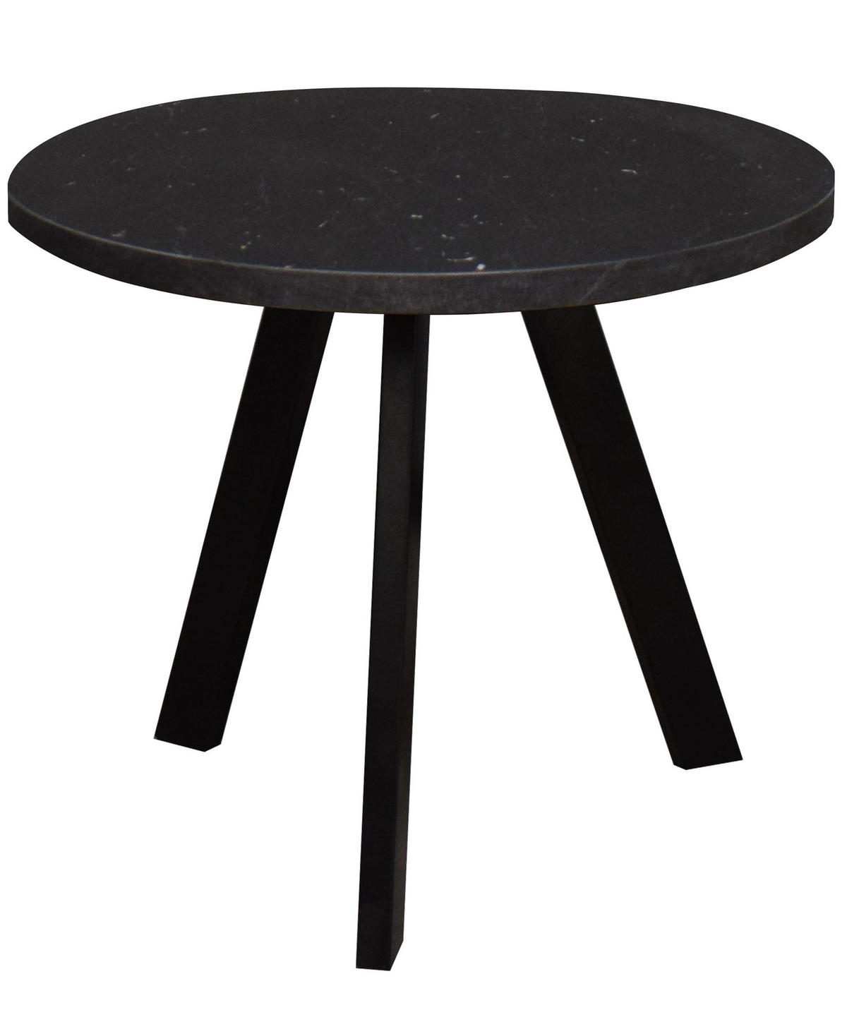 COUCHTISCH Rund Elesa 1 60x51x60 Holzwerkstoff Schwarz/Keramik schwarz - Schwarz, Holzwerkstoff (60/60/51cm) - 58aufmkessel