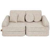 KINDERSOFA, Pocket Basic, Tangle, Marshmallow Beige - Hellbraun, Textil (120/25/60cm) - MeowBaby