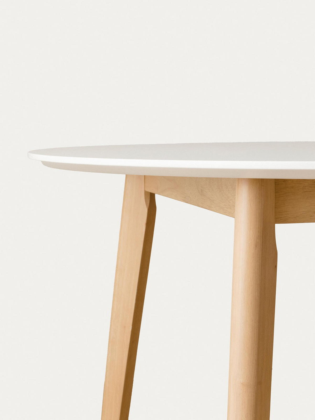 ESSTISCH Basic Natur - Weiß 100 x 100 - Braun, Holzwerkstoff (100/100/75cm) - Kenay Home