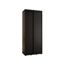 SCHWEBETÜRENSCHRANK 235,2/120/60 2-türig - Schwarz, Holz/Metall (120/235/60cm) - Abiks Möbel