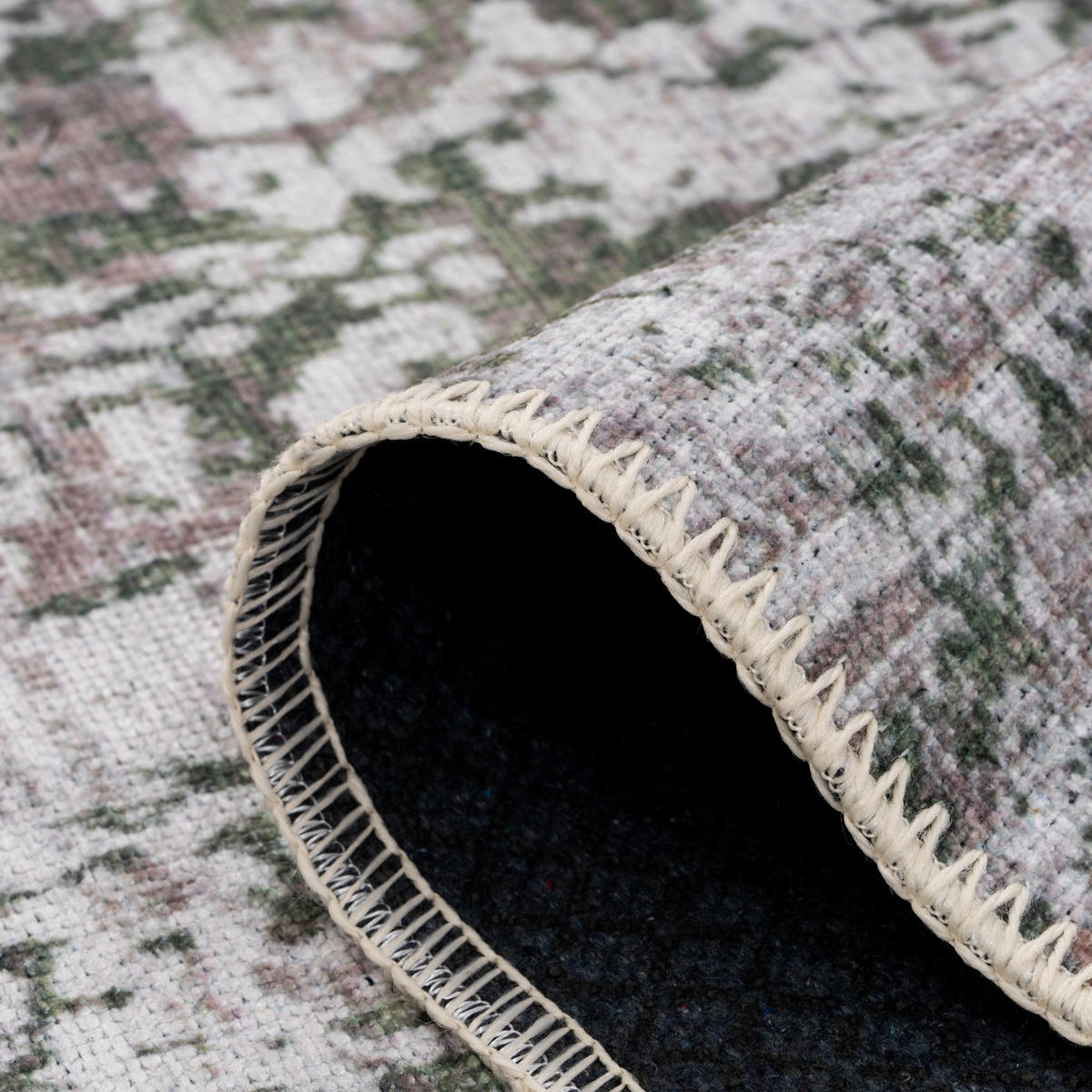 FLACHWEBETEPPICH Grünkohl - Grün, Textil (240/330cm) - Kukoon Rugs