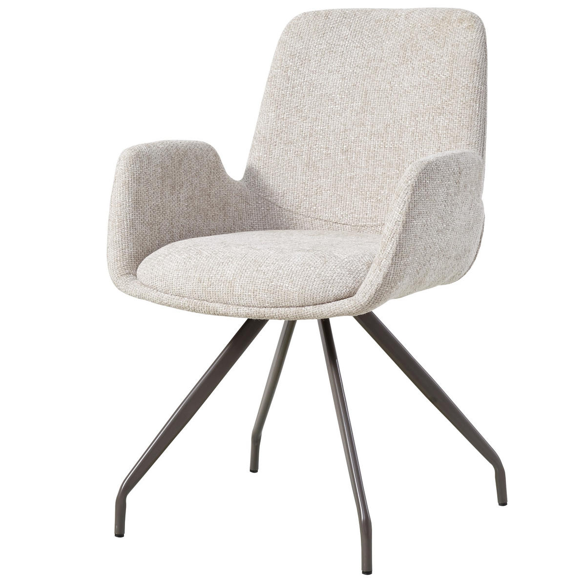 ESSZIMMERSTUHL Athena Beige 63/60/86.5cm - Beige, Textil (60/86.5/63cm) - PTMD Collection